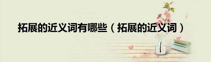 拓展的近义词有哪些（拓展的近义词）